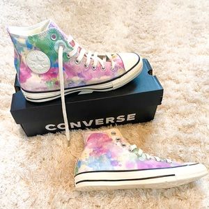 Tie Dye Converse All Star Sneakers -  Egret Multi